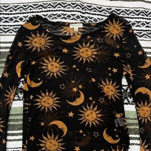 Earthbound Trading Co. celestial mesh top